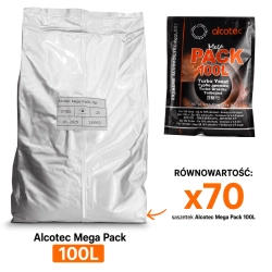 Alcotec Mega Pack 25 kg – drożdże do 7000 l nastawu cukrowego
